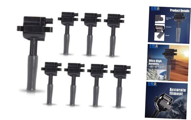 Set of 8 Ignition Coil Pack 4 Pin Connector 4.0L Compatible with Jaguar
