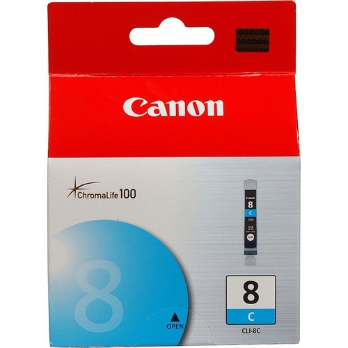 Canon Pixma 8 Ink Cartridge Cyan CLI-8C Chromalife 100