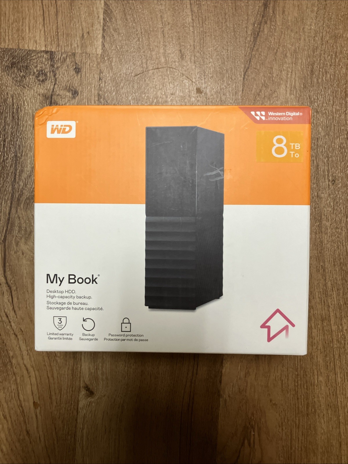 WD My Book 8TB Desktop HDD External Hard Drive USB 3.0 Model WDBBGB0080HBK-NEWM