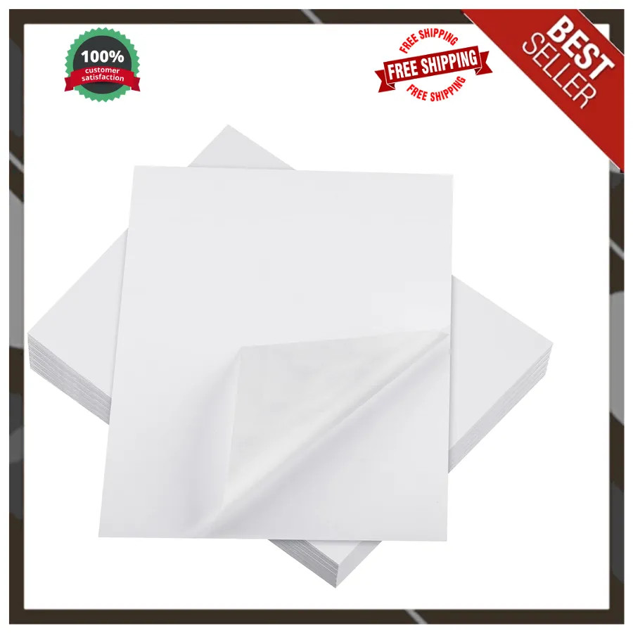 Printable Washi Paper Sticker Sheets Full Letter Size Inkjet Compatible 50 Pack