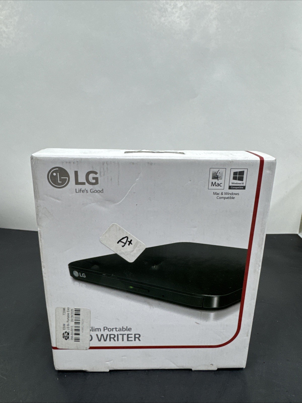 LG Ultra Slim Portable DVD Writer SP80NB80 USB 2.0 Mac & Windows Compatible BNOB