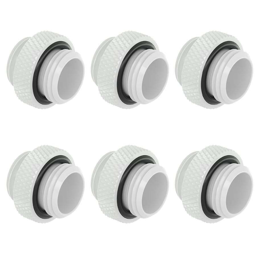 Dracaena.io 6 Pack G1/4" Thread, Male to Mini Extender, White (6pcs) 
