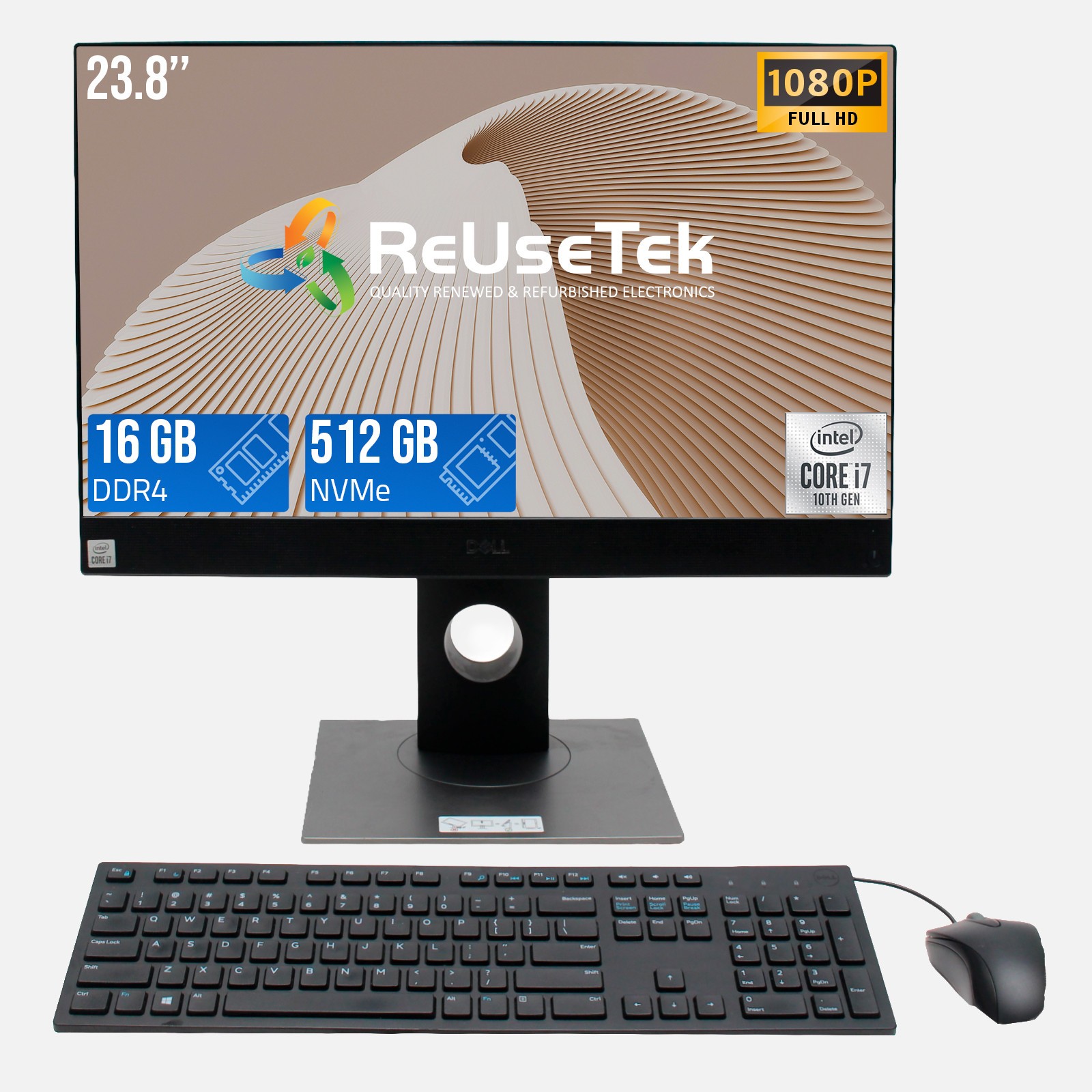 Dell OptiPlex 5490 AIO 23.8" Intel Core i7-10700T 16GB RAM 512GB NVMe Win 11 Pro