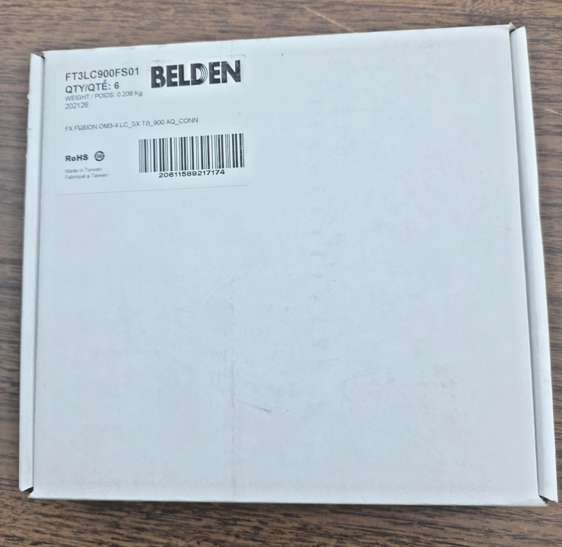Belden FT3LC900FS01 Fx Fusion OM3-4 LC Simplex Tight Buffer 900 Um NEW BOX OF 6