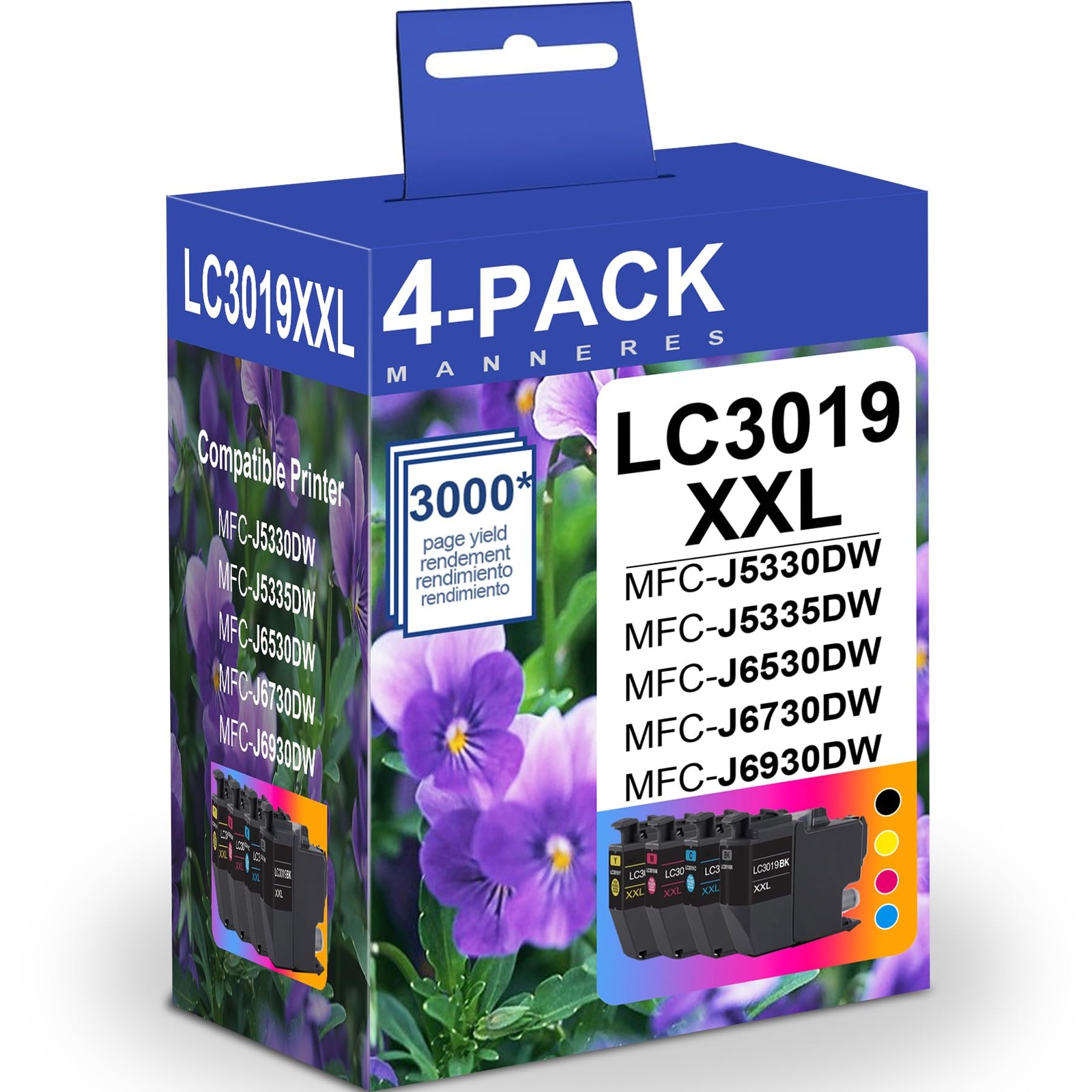 LC3019XXL Ink Cartridges 4-Pack Super High Yield for Brother