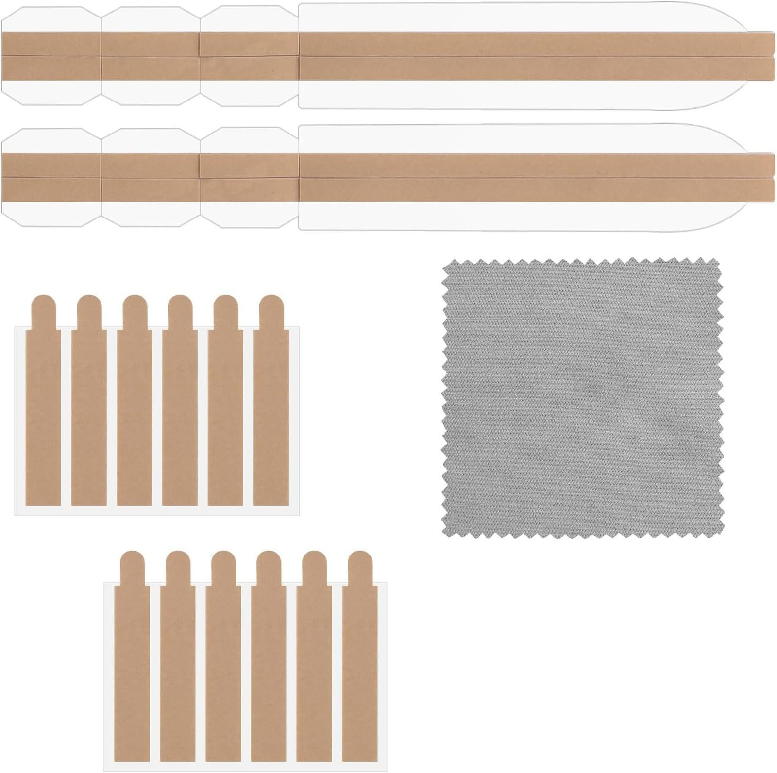 12 Pcs Privacy Screen Adhesive Strips with Mount Tabs for Computer Monitor and