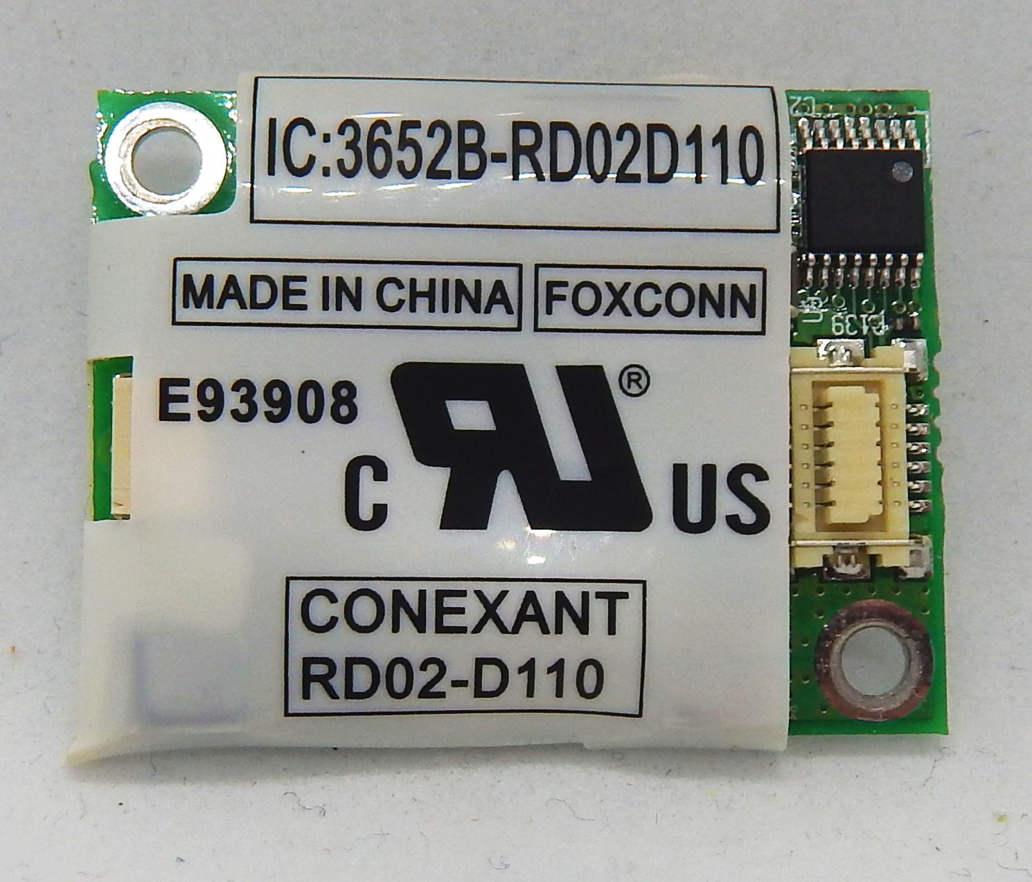 Dell 56K Laptop Modem Foxconn Conexant RD02-D110 DP/N:H6660 IC:3652B-RD02D110
