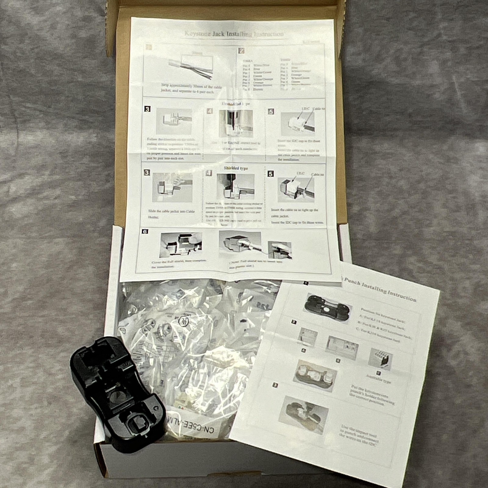 ComCables CAT5e RJ45 8P8C Keystone Jack Punch Network Ethernet Almond Lot of 50