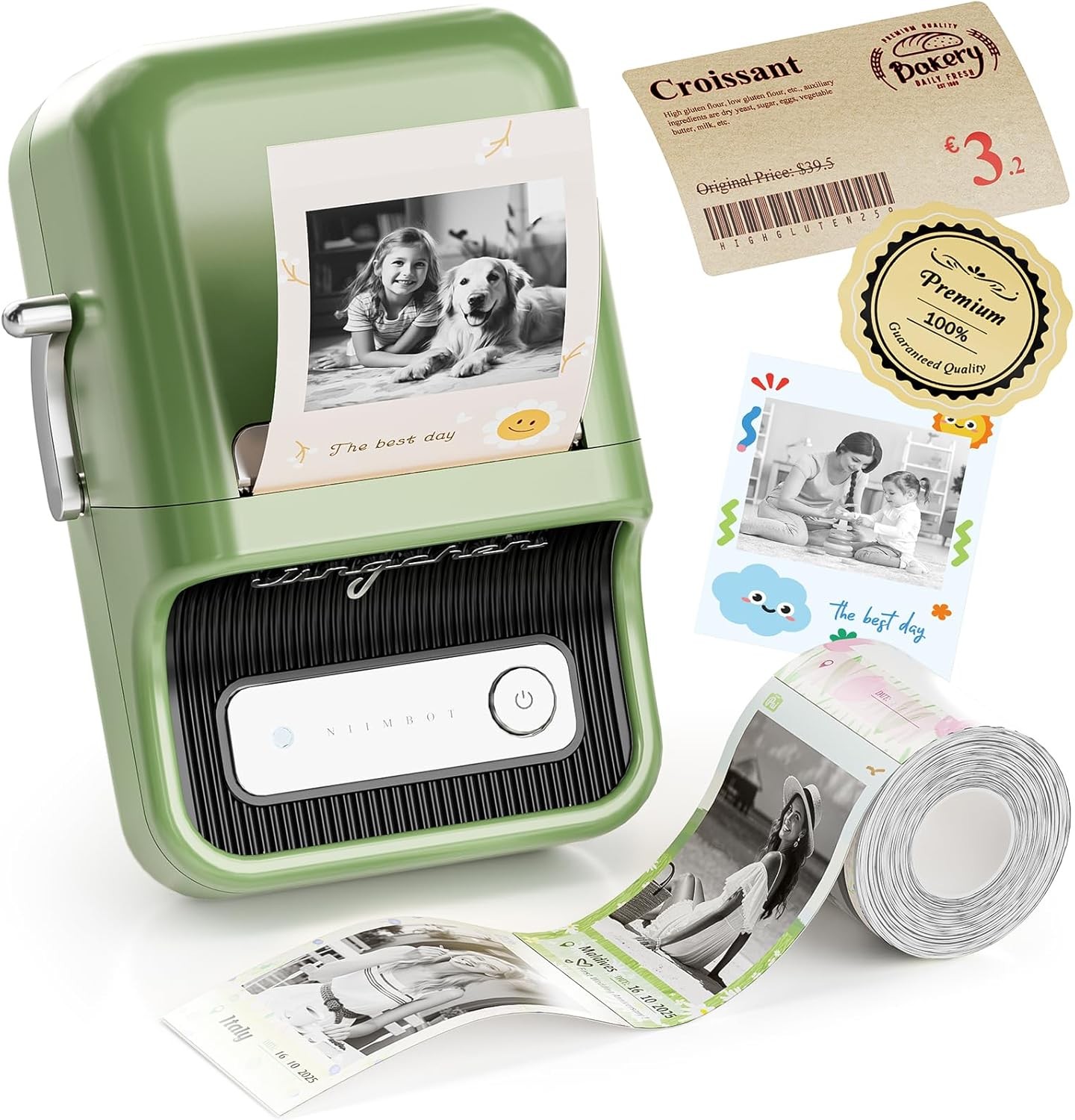 B21 Pro Sticker Printer 300DPI Fun APP Portable Inkless Label Printer Bluetooth