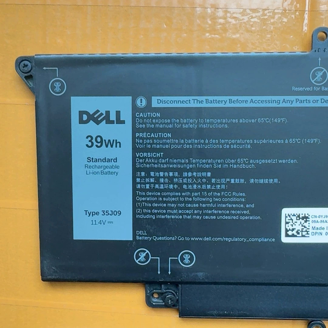 Genuine OEM 35J09 Laptop Battery For Dell Latitude 7310 7410 YJ9RP 7YX5V 39Wh