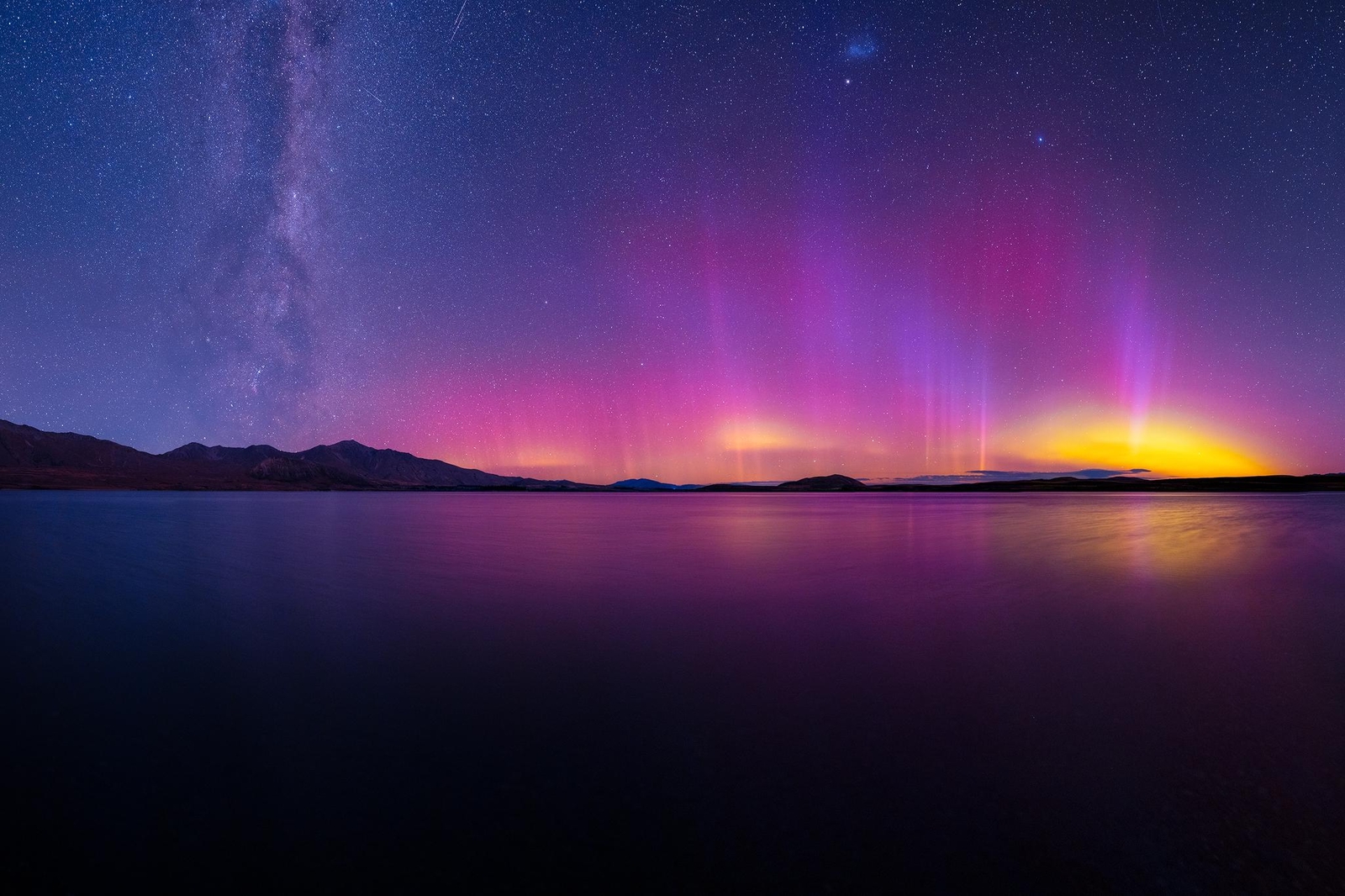 Landscape nature aurorae night Custom Gaming Mat Desk