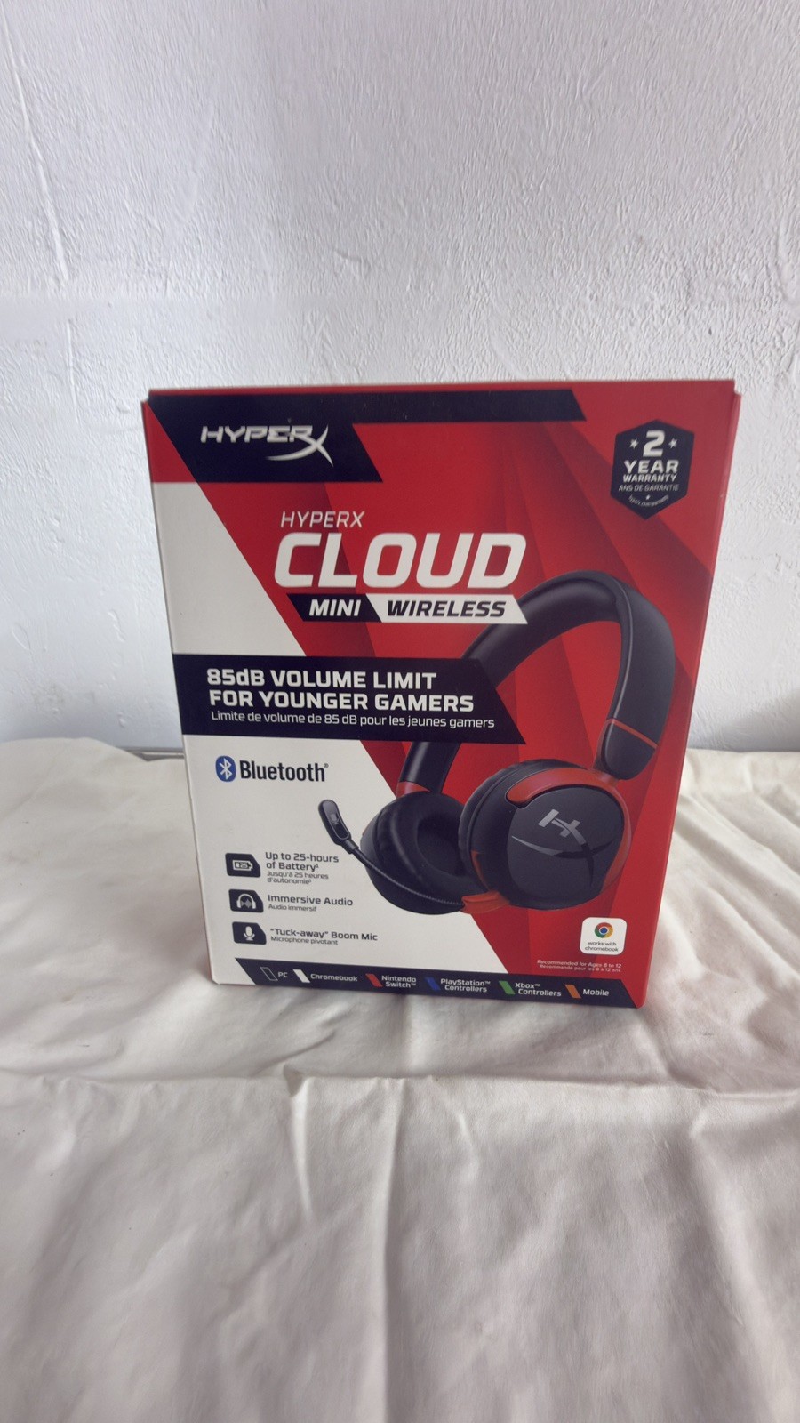 HyperX - Cloud Mini Wireless Headset for PC, PS5, PS4, Xbox Series X|S, Xbox One