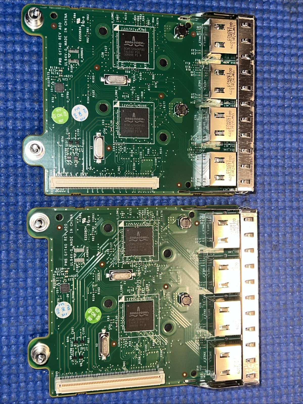 Lot 2) 0FM487 FM487 For DELL R620 R720 R720XD Server 4 port Gigabit Network Card