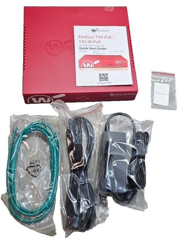 WatchGuard Firebox T45-W-PoE Network Security/Firewall Appliance WGT48033US 3YR