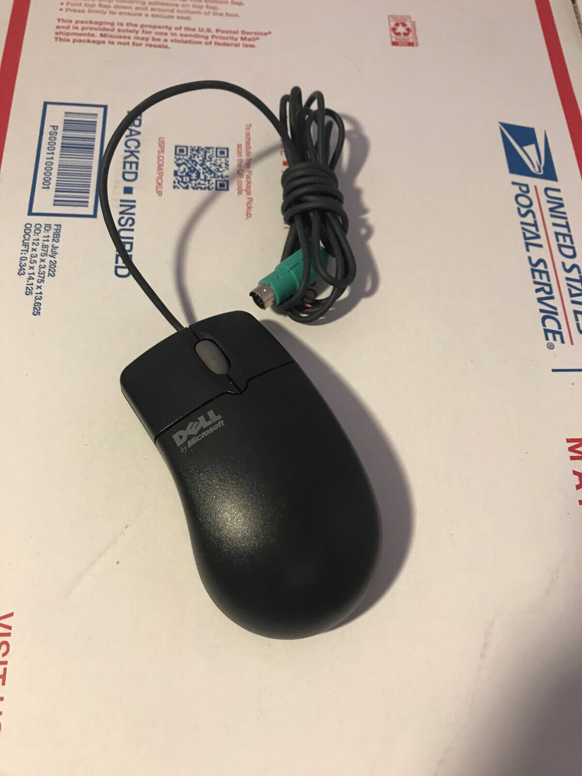 Vintage Dell by Microsoft IntelliMouse 1.3A PS/2 Wheel Mouse X06-08477 Tested