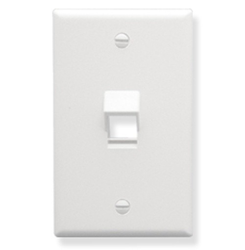 ICC FACEPLATE ANGLED 1-GANG 1-PORT WHITE IC107DA1WH UPC 633758014861