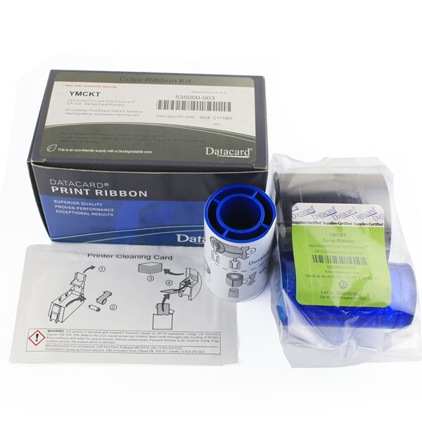 535000-003 YMCKT Color Ribbon for Datacard CP CD Series Printer 500Print Genuine