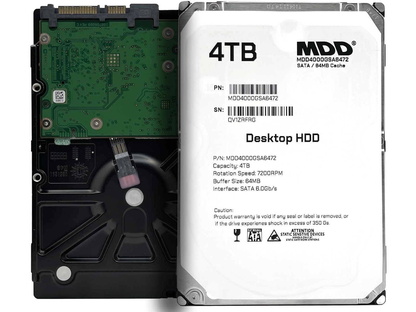 MDD MAXDIGITALDATA (MDD4000GSA6472 4TB 7200RPM 64MB Cache SATA 6.0Gb/s 3.5inc...