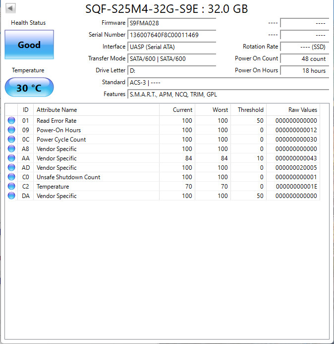 ADVANTECH SQF-S25M4-32G-S9C SQFLASH SOLID ~ ADVANTECH TPC-1840WP SQ FLASH