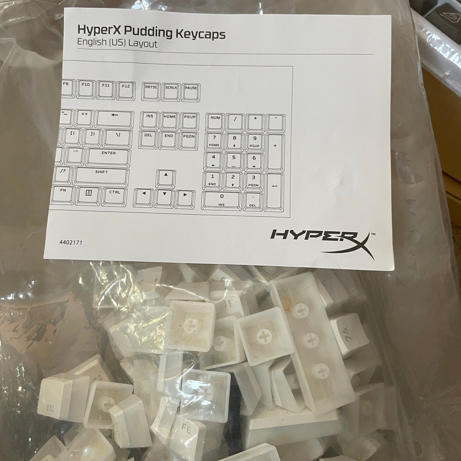 HyperX Pudding Keycaps & Rainbow Keycaps, Full 104 Key Set, OEM Profile