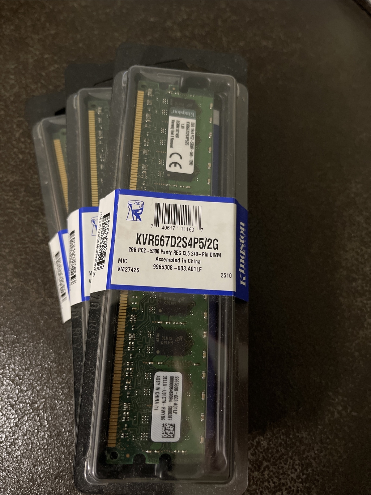 NEW KVR667D2S4P5/2G Kingston 2GB PC2-5300 DDR2-667MHz ECC REG Single Rank Memory