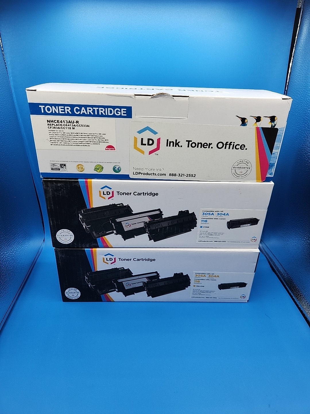 LD Toner Cartridge Xerox Phaser Compatible 6125 106R0133 Yellow Magenta Cyan