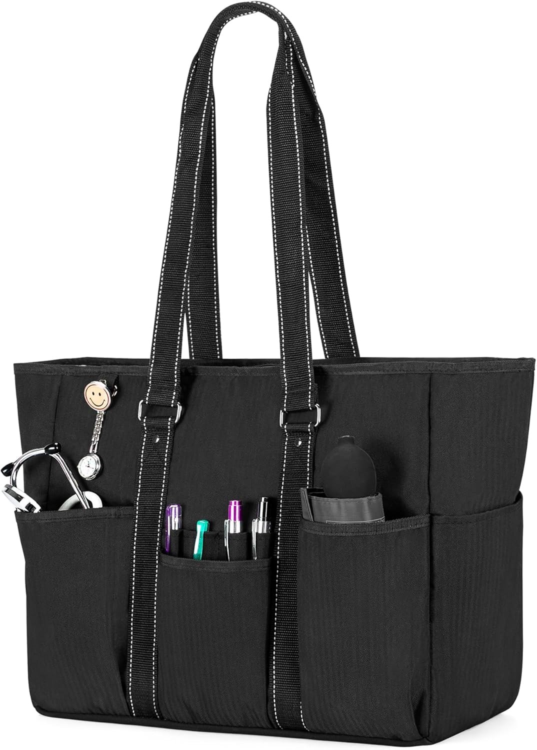 Nurse Tote Bags, Nurse Bag with Padded Laptop Sleeve and Mutiple Pockets for Wor