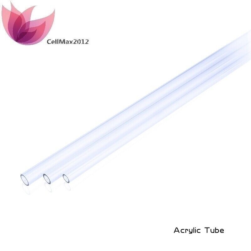 4 Pcs Acrylic Rigid TUBE 12mm 14mm OD / 16mm OD Hard Tubing 500mm Water Cooling