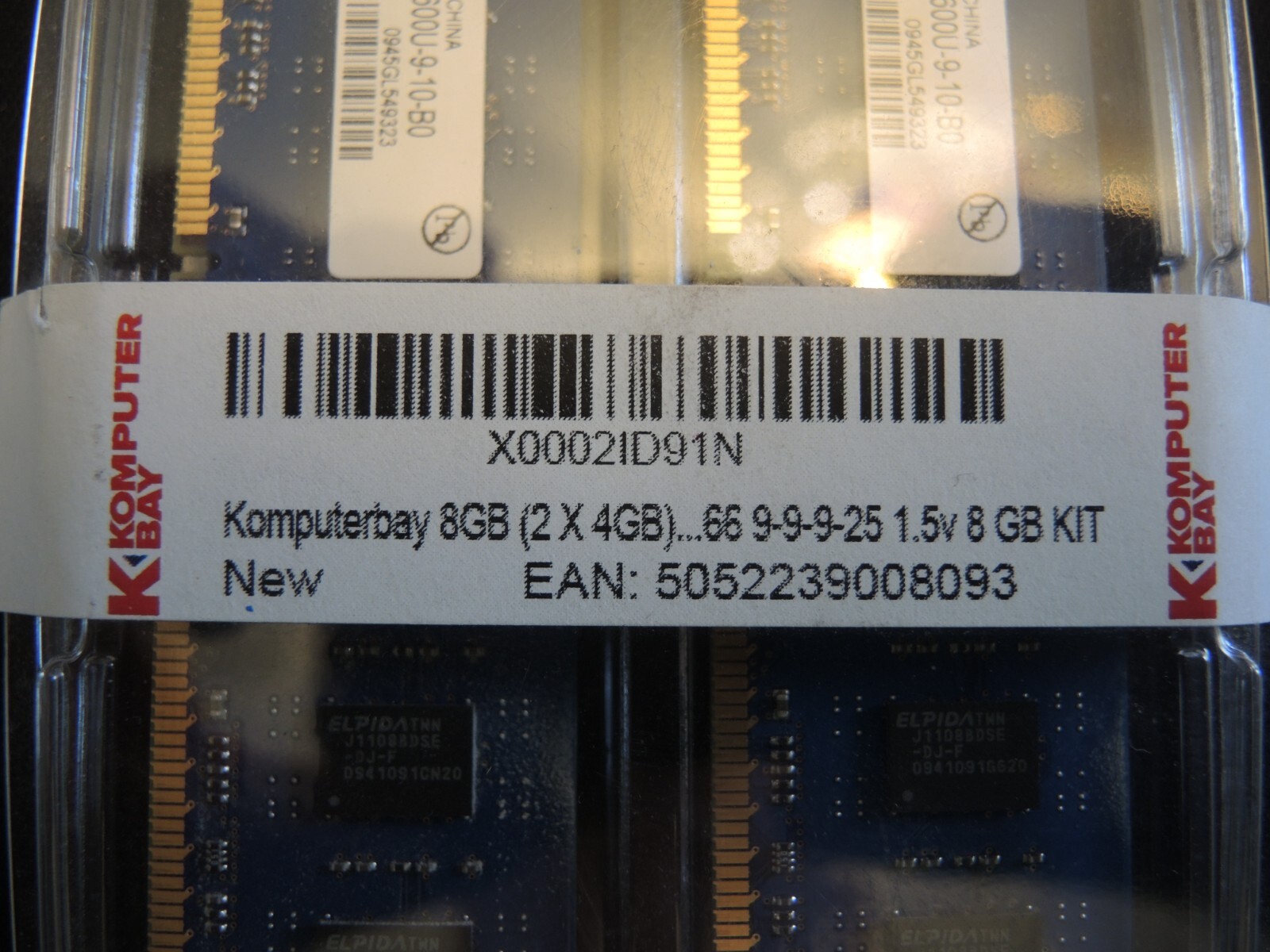 KOMPUTERBAY 8 GB (2X4 GB) 669-9-925 1.5V 8GB KIT EAN:5052239008093