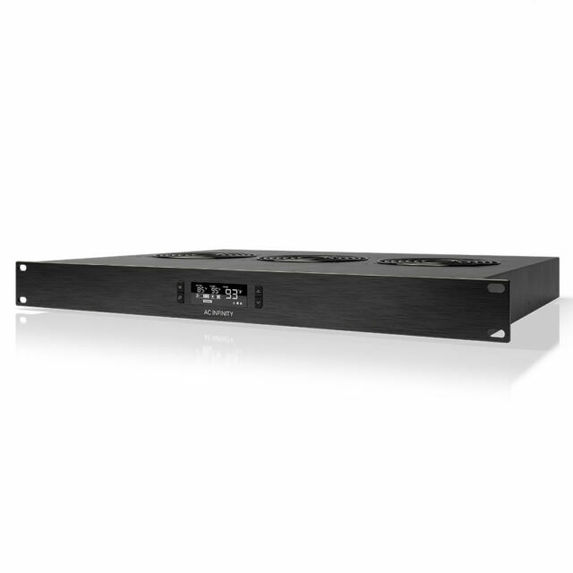CLOUDPLATE T5, Rack Mount Cooling Fan 1U, Rear Exhaust, AV Equipment 19" Rack