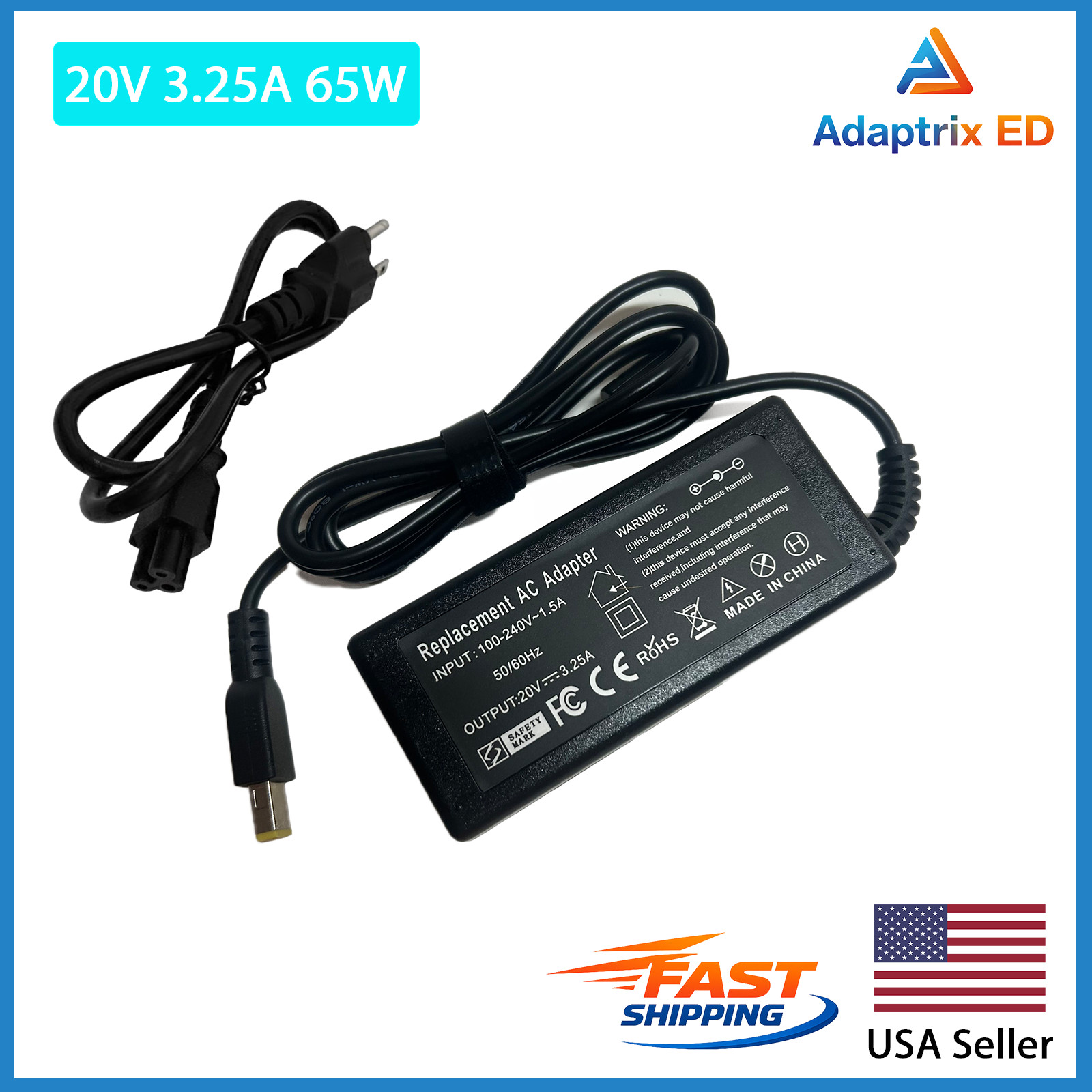AC Adapter Charger For Lenovo ThinkCentre M73e M73p M73z M78 M83 M93 Power Cord
