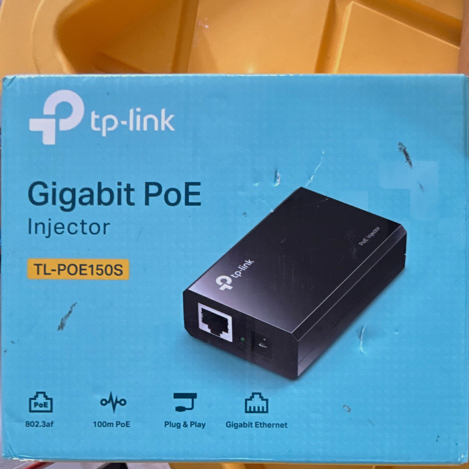 TP-LINK TL-POE150S Gigabit 802.3af PoE Injector, 2x RJ-45 Plug & Play