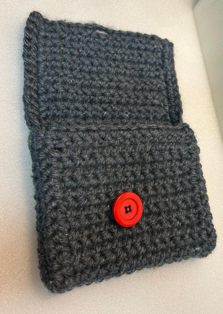 Handmade Crochet Kindle or eReader Cover - Thick Machine Wash-Big Button Closure