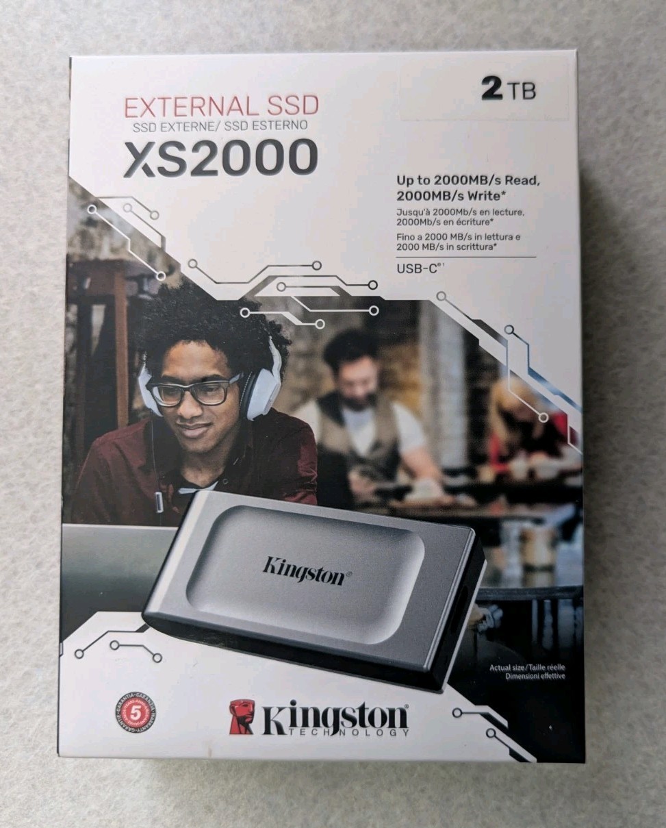 Kingston XS2000 2TB USB-C Portable External SSD (SXS2000/2000G) New sealed box