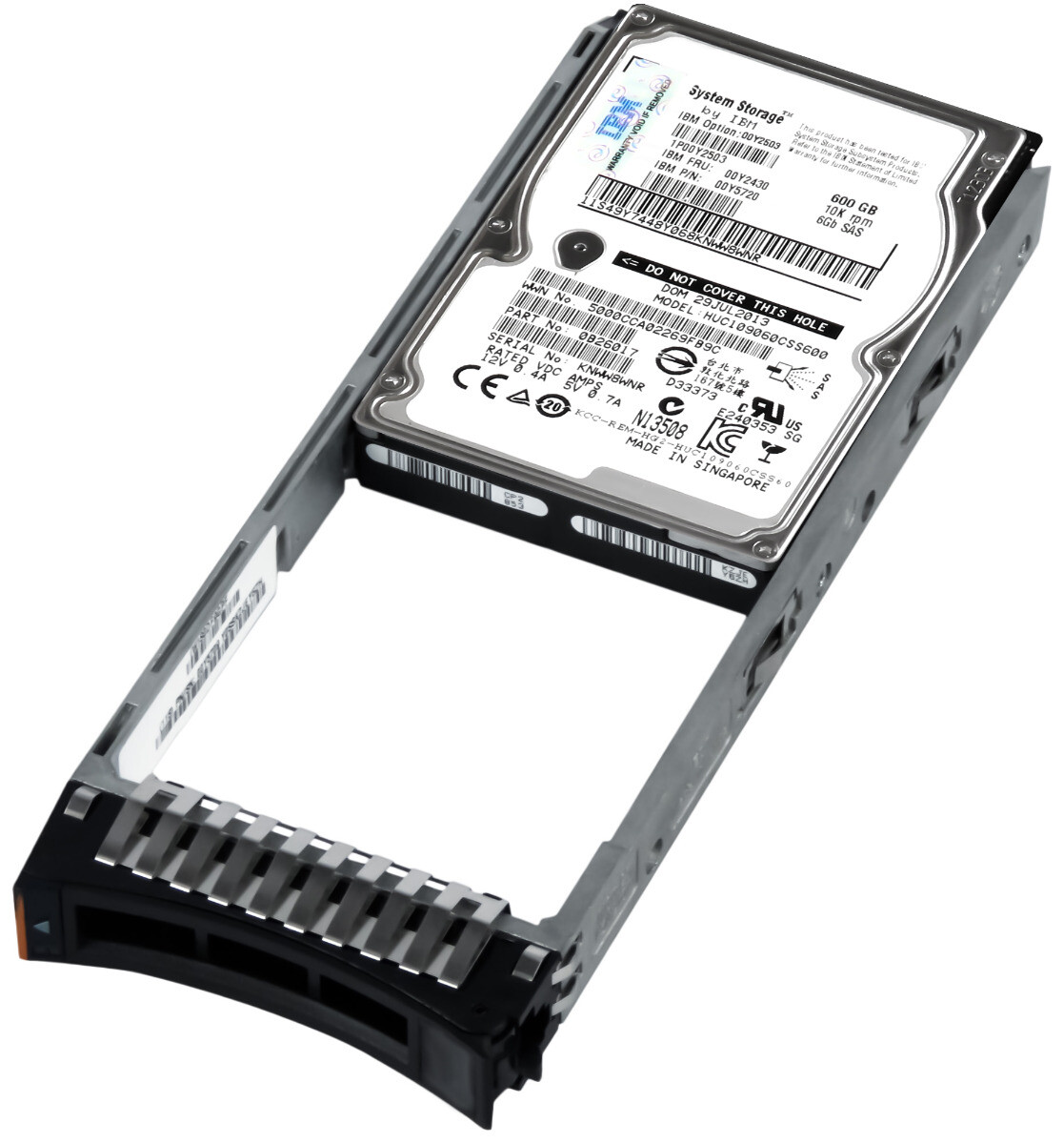 HARD DRIVE IBM 00Y2430 00Y5720 HUC109060CSS600 600GB 10K 64MB SAS-2 2.5" inch