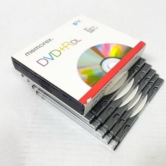 New Unused Memorex DVD+RDL 5 Pack +5
