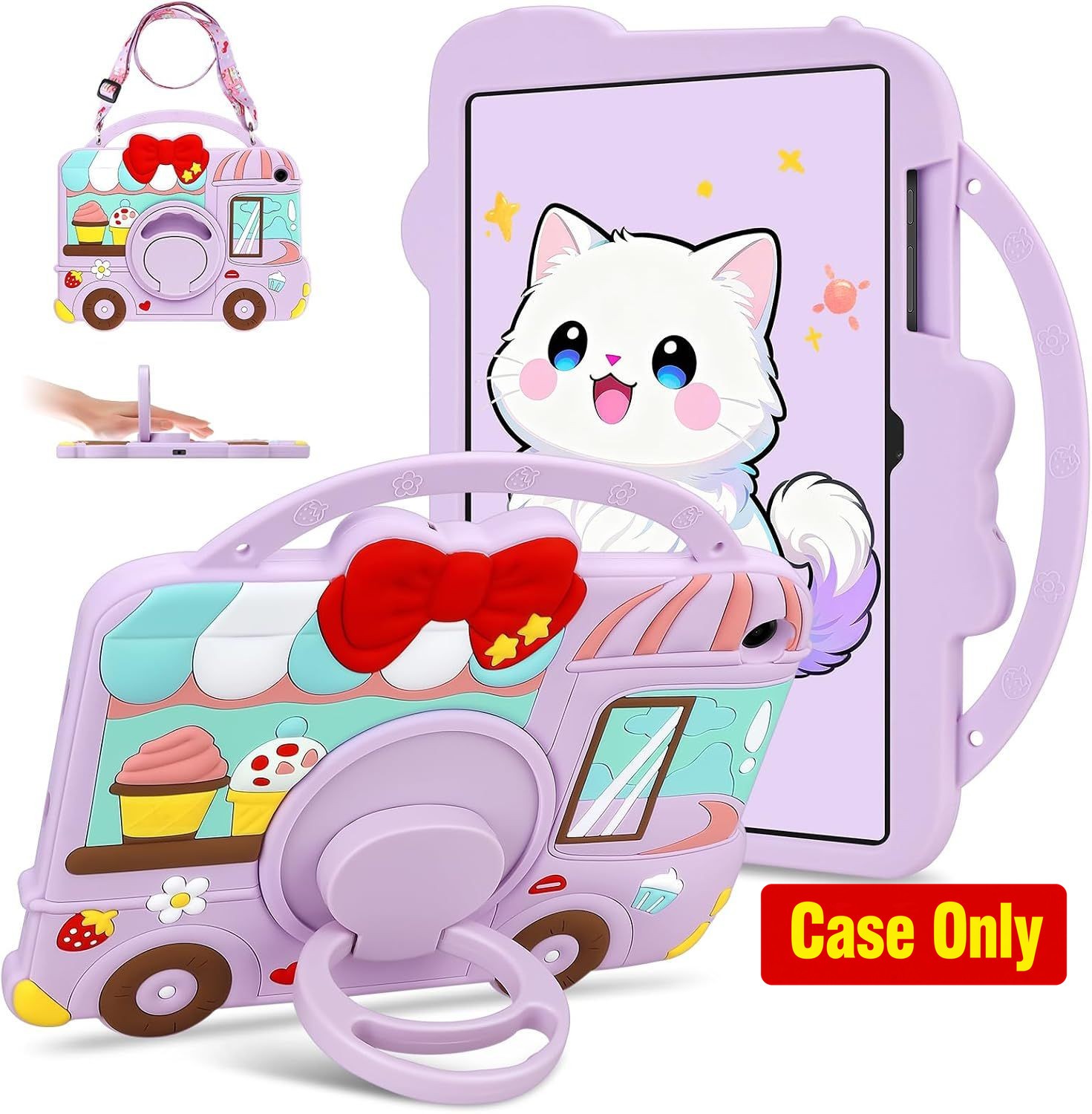 Cute Soft Silicone Case for 11-inch Samsung Galaxy Tab A9 Plus - Kids Pink