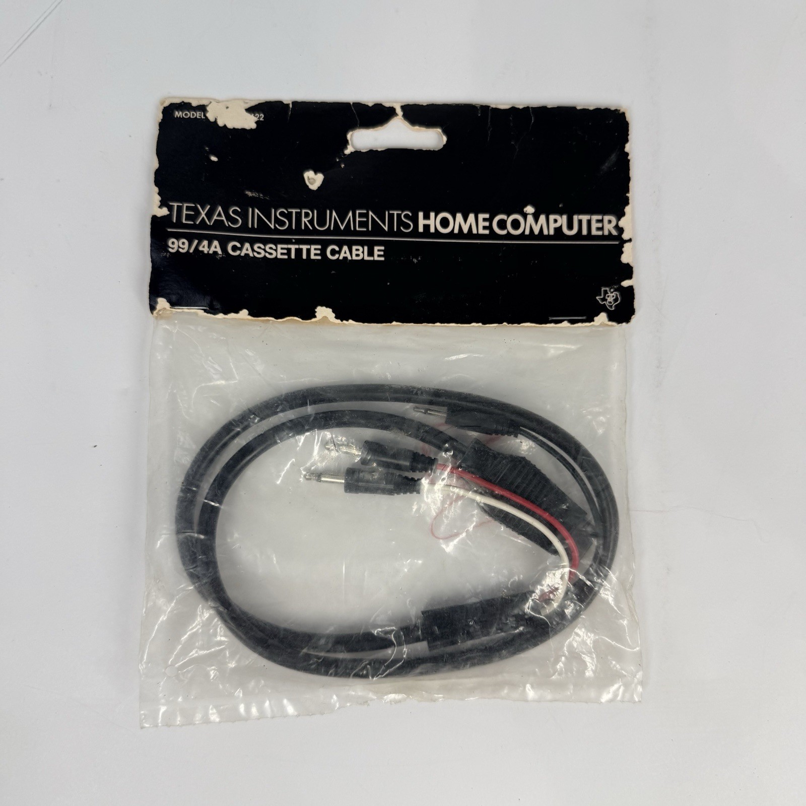 Texas Instruments TI-99/4A Home Computer Cassette Cable - Brand New, Sealed