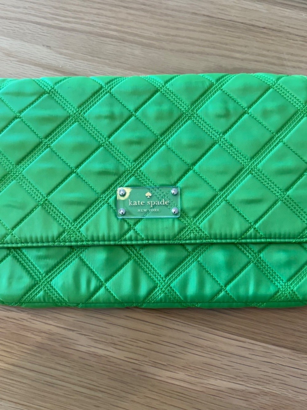 Kate Spade New York Quilted Nylon Tablet Sleeve – Vibrant Lime Green