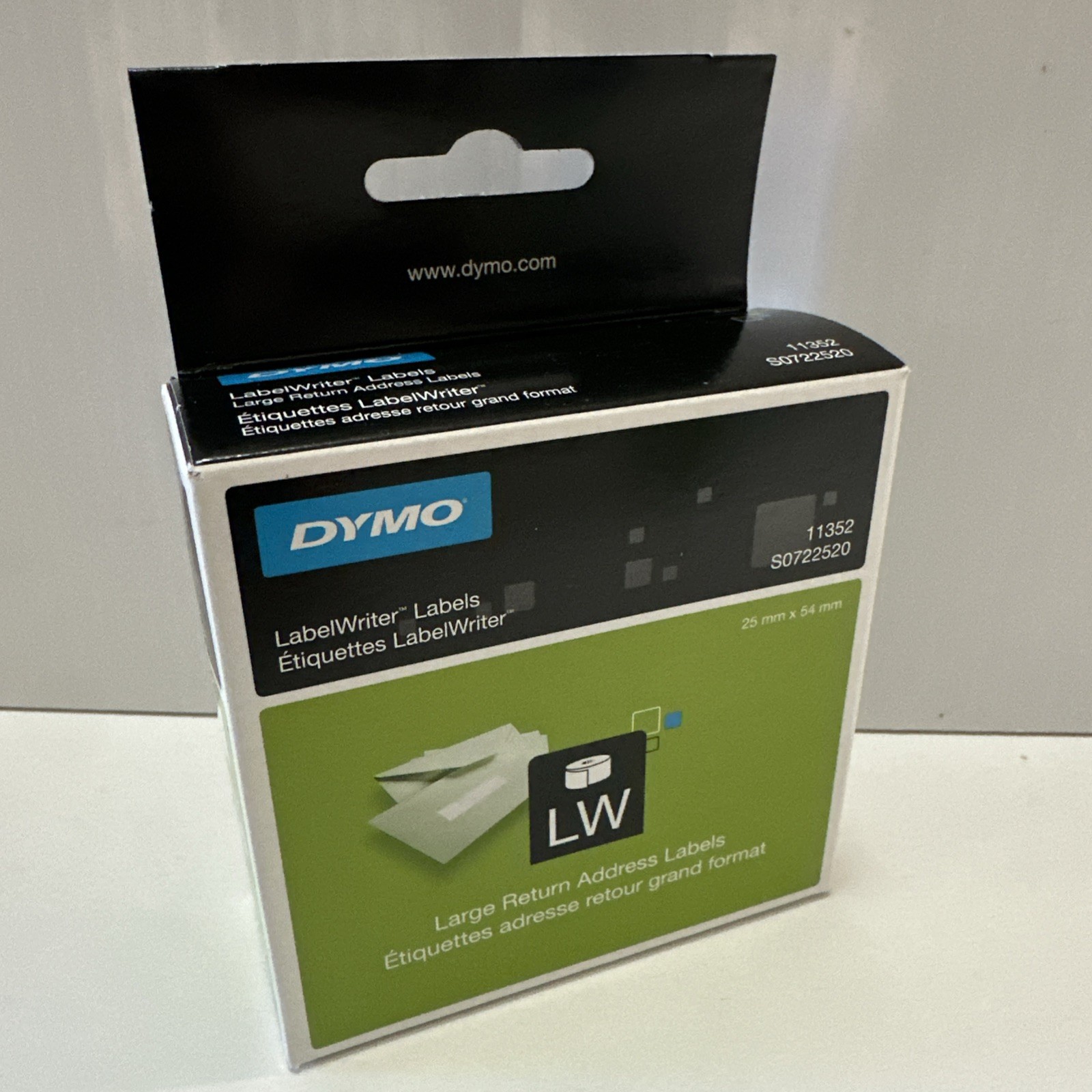 DYMO Large Return Address Labels 25mm x 54mm  1 x 500 Roll Labels New In Box