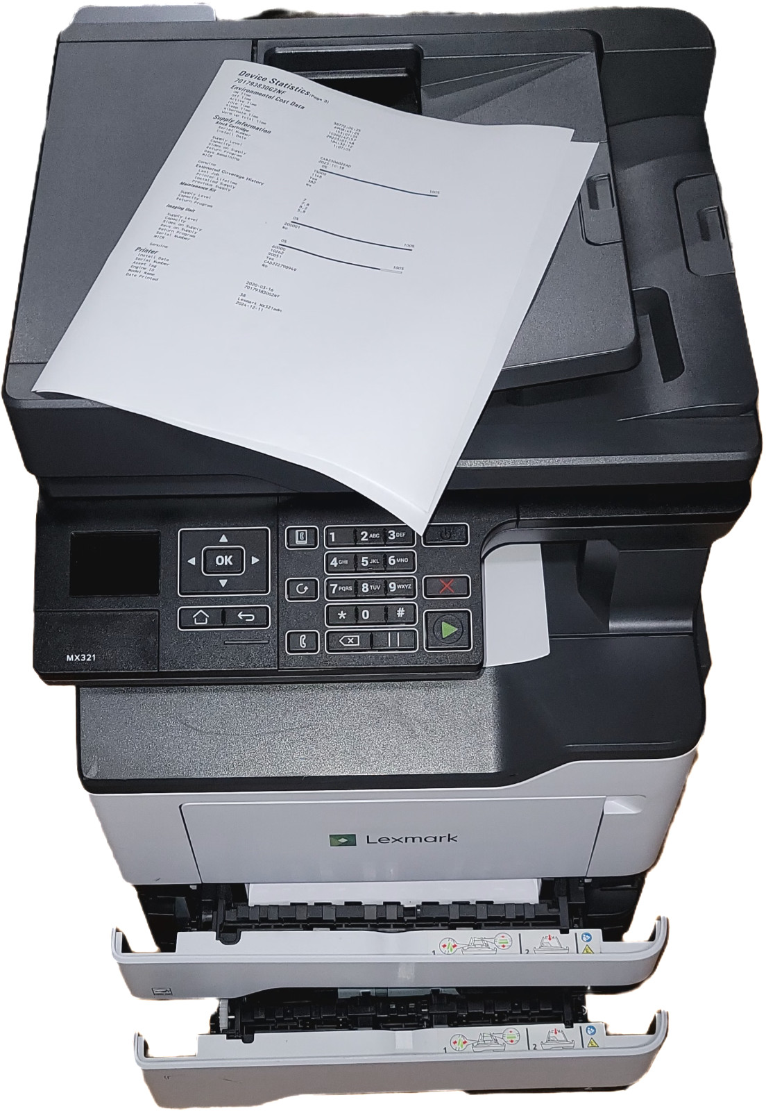 Lexmark 36S0620 MX321adn Compact All-In One Monochrome Laser Printer