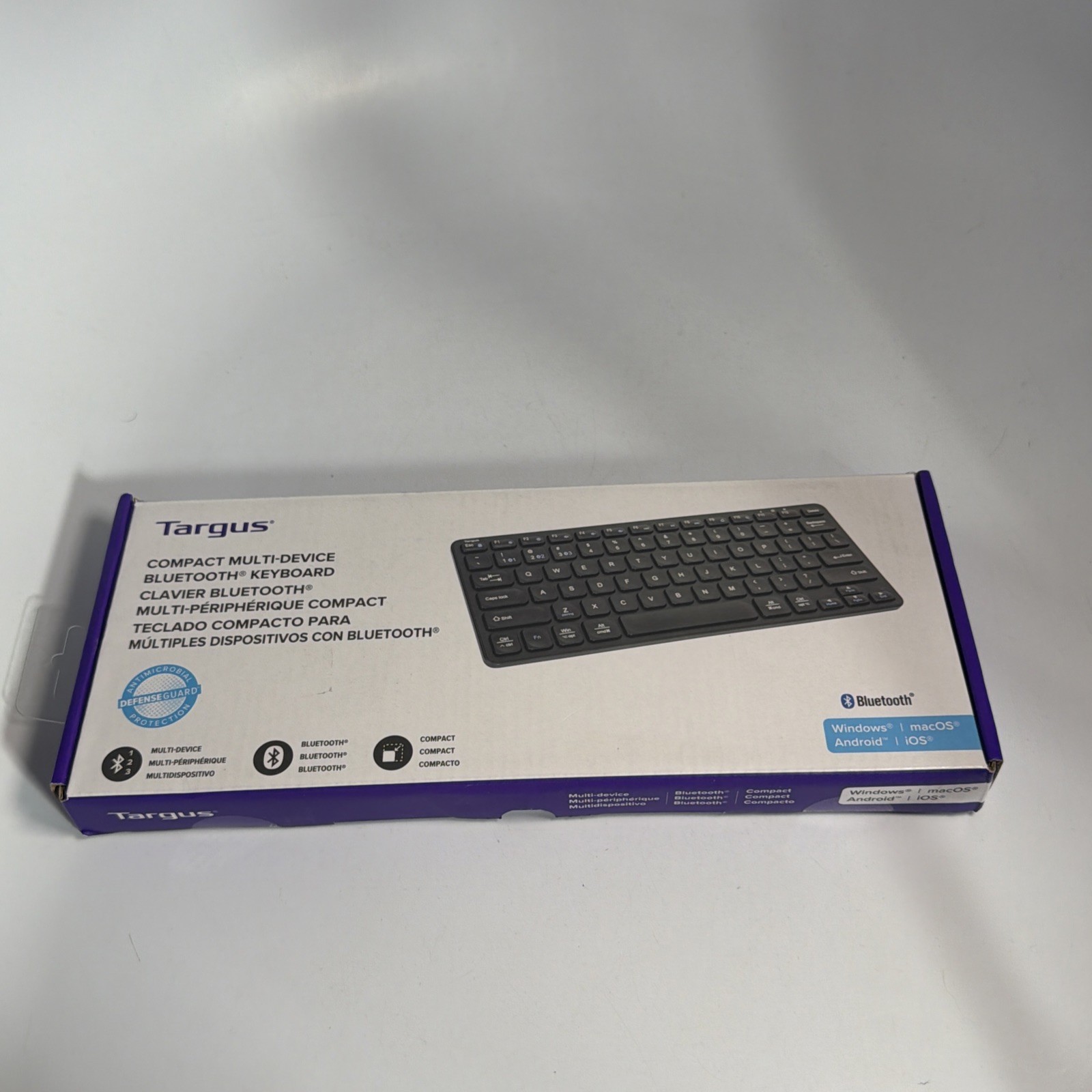 Targus Compact Multi-Device Bluetooth Antimicrobial Keyboard AKB862US New Sealed