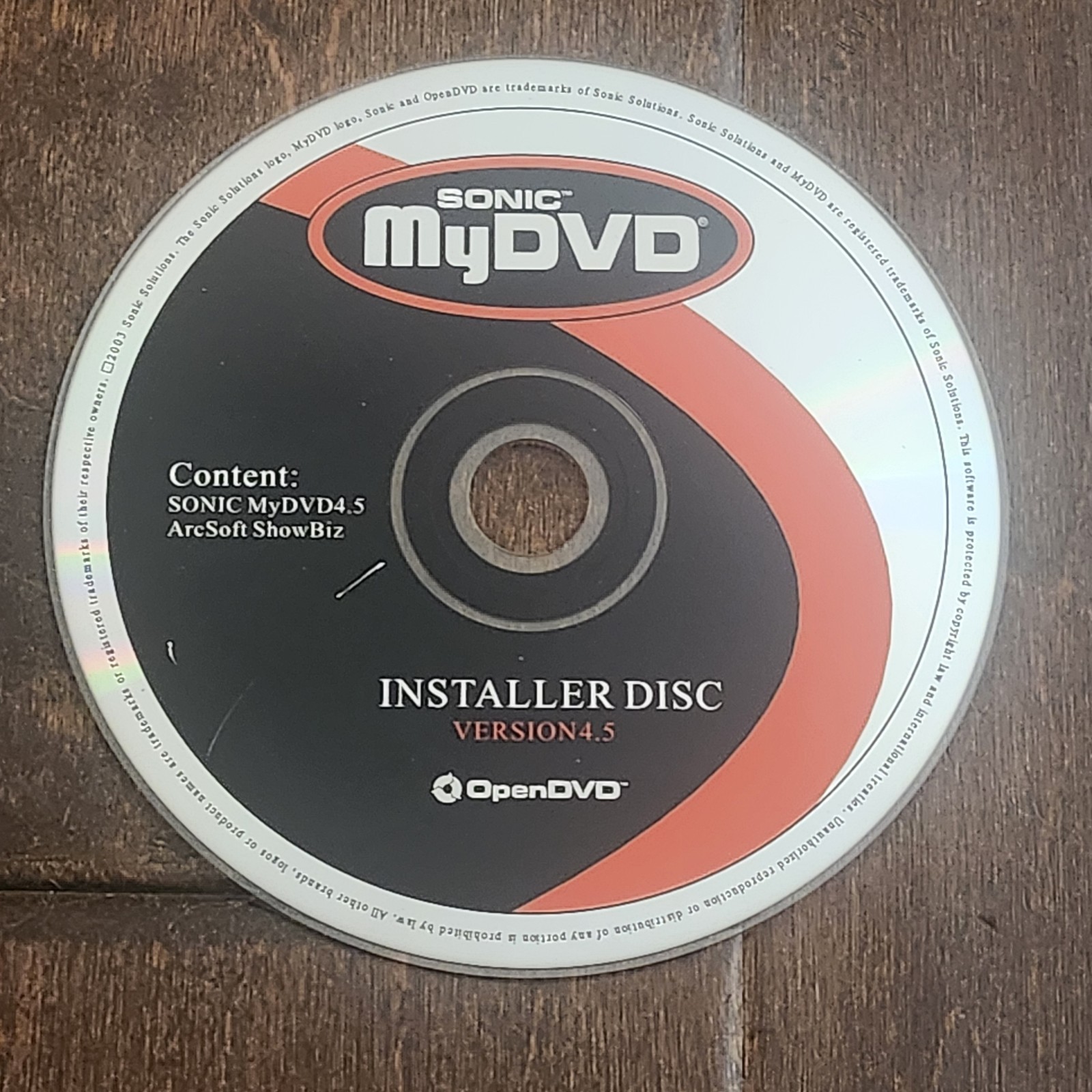 Vintage Sonic MyDVD Installer Disc Version 4.5 (PC, 2003) *DISC ONLY*