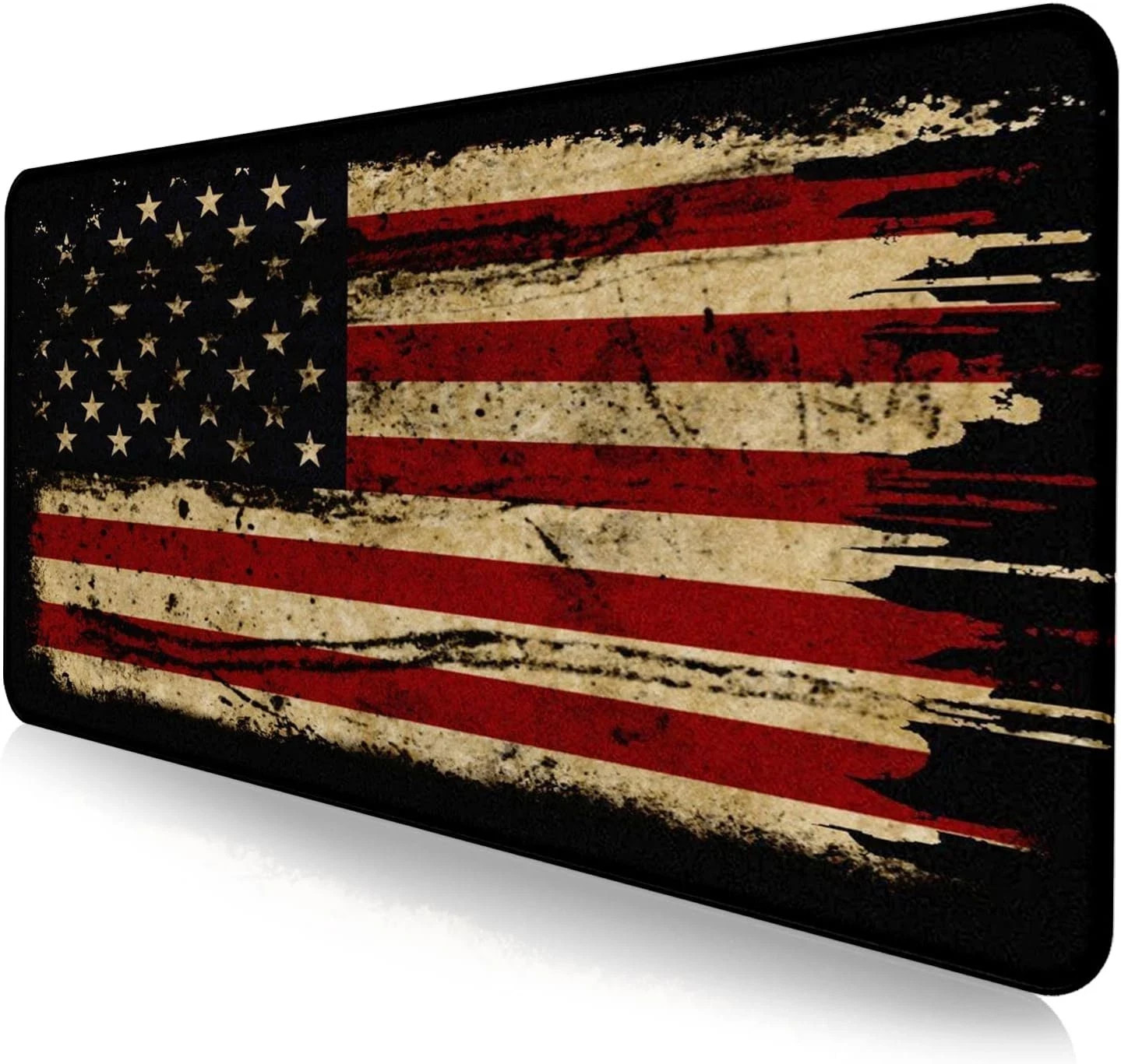Large American Flag Mouse Pad Extended Desk Mat Non-Slip Waterproof 35.4×15.7