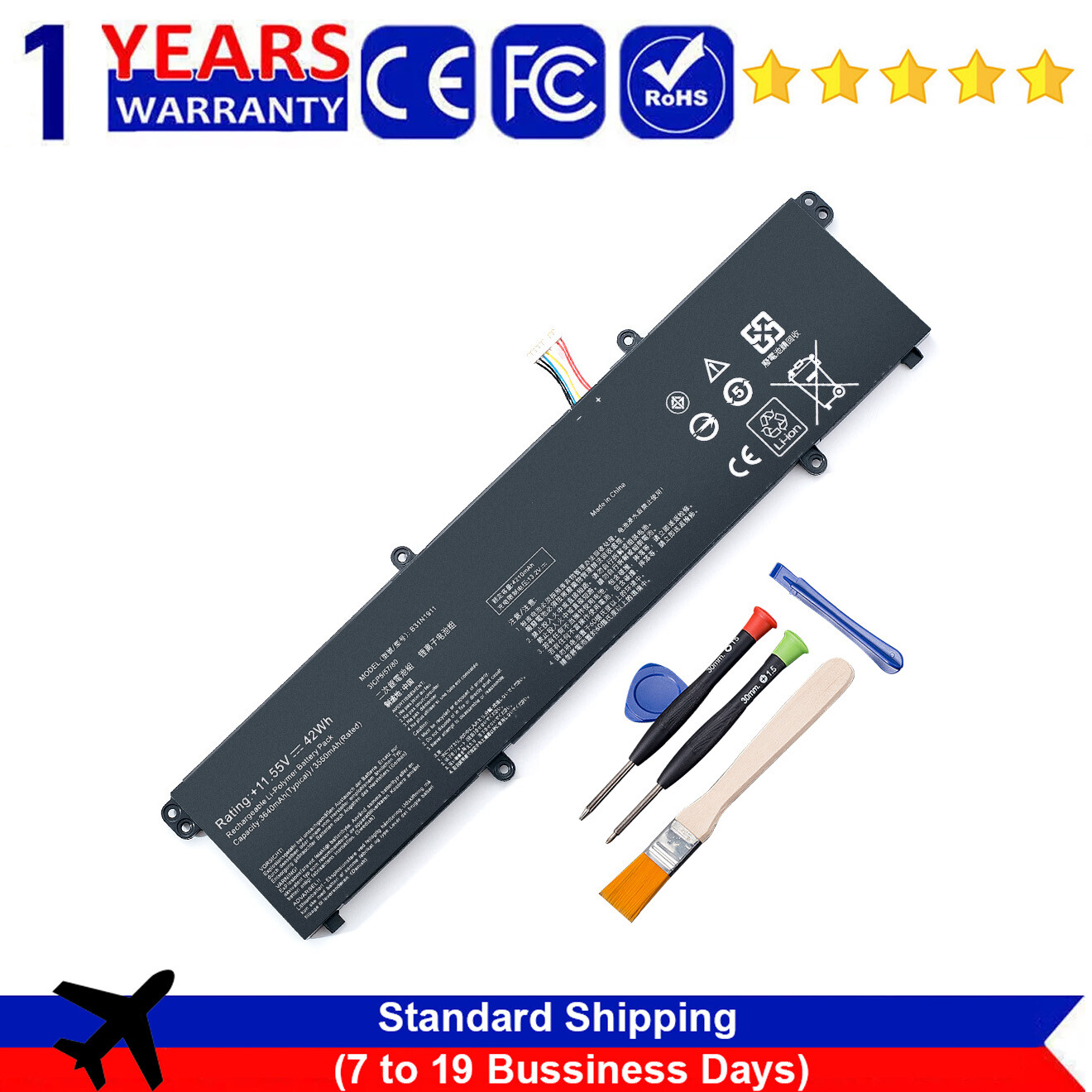 B31N1911 C31N1911 Battery For ASUS VivoBook Flip 14 TM420IA TP470EA TP470EZ 42Wh