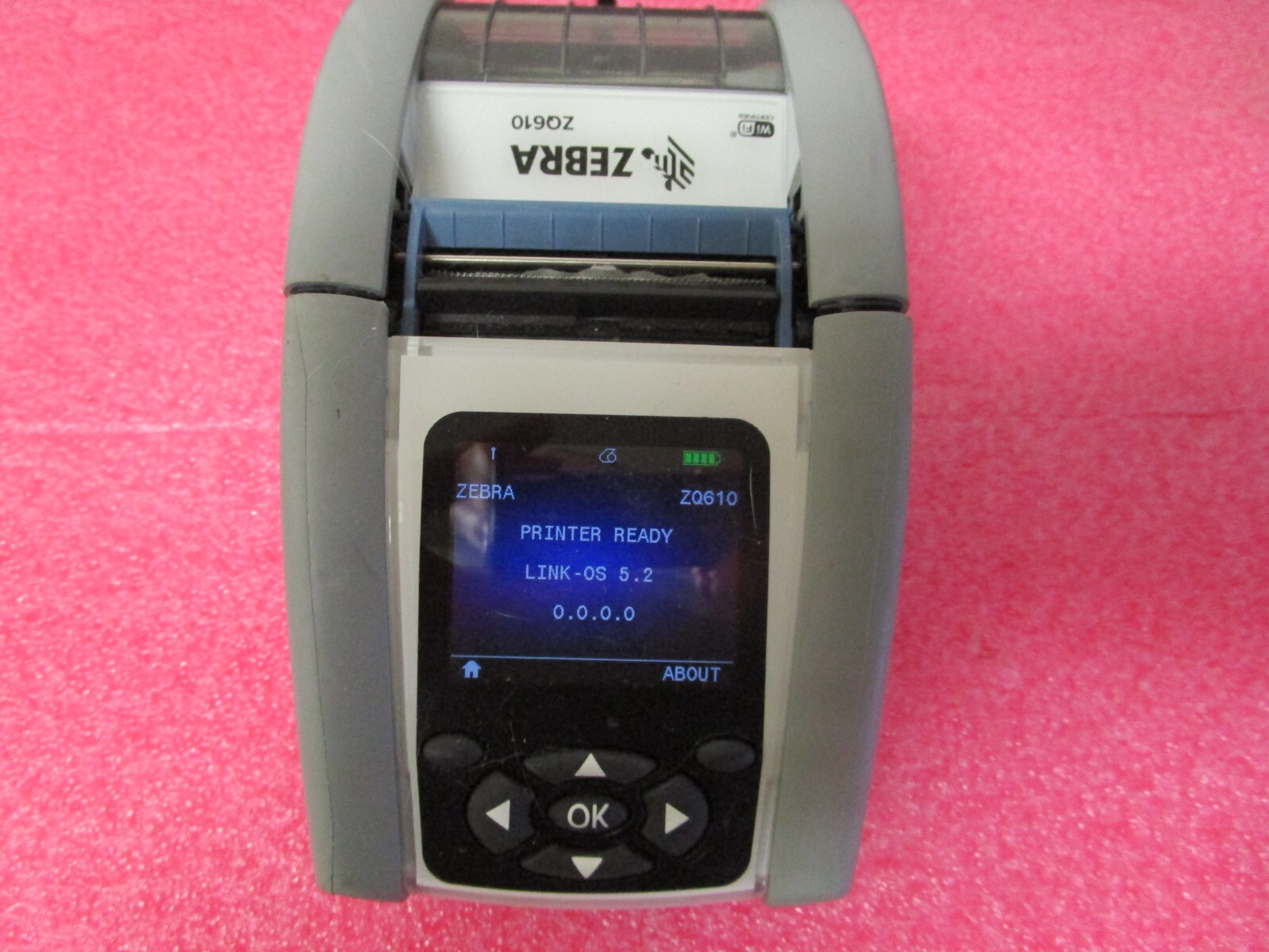 Zebra ZQ610 Mobile Barcode Label Thermal Printer Bluetooth USB - No A/C Adapter