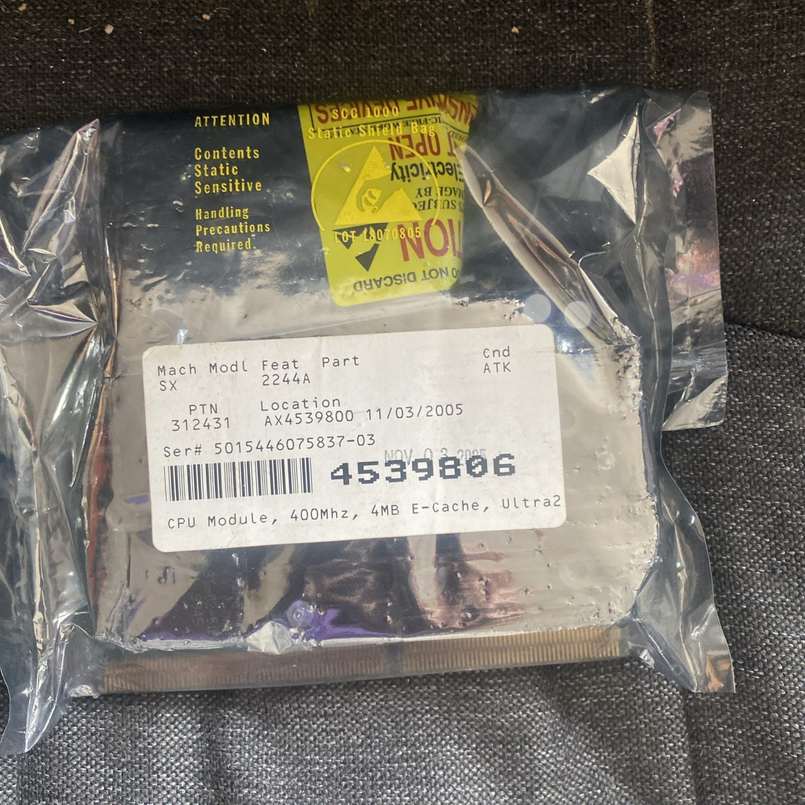 New Vintage Sun Microsystems UltraSPARC II 400MHz 4MB E-Cache Ultra2 CPU Module