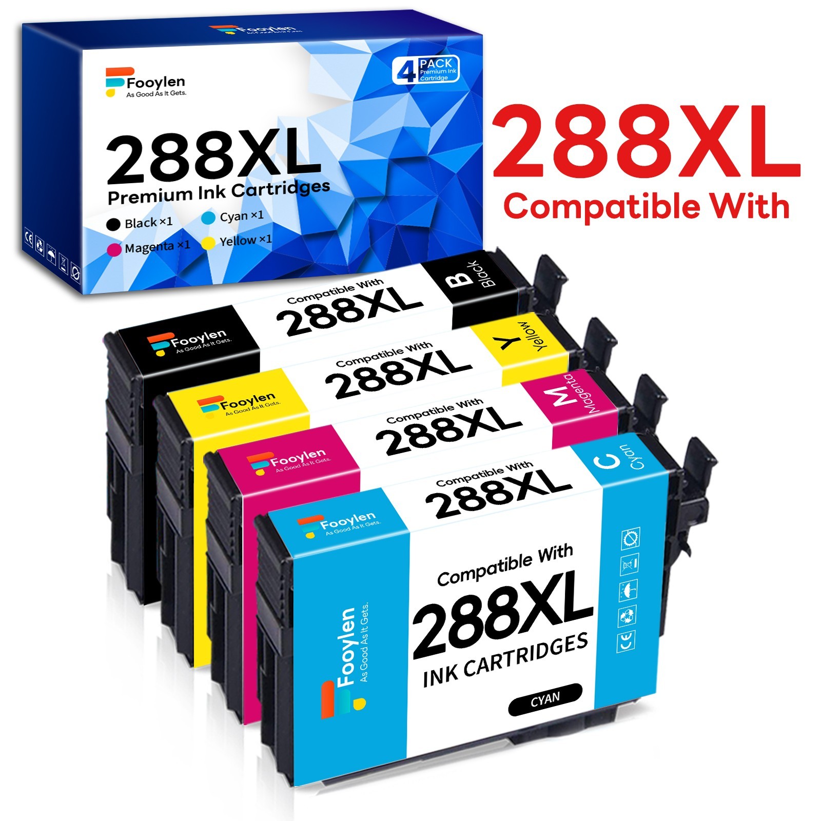 4x Compatible With 288 XL T288XL Ink Cartridge For Epson XP330 XP430 XP434 XP446