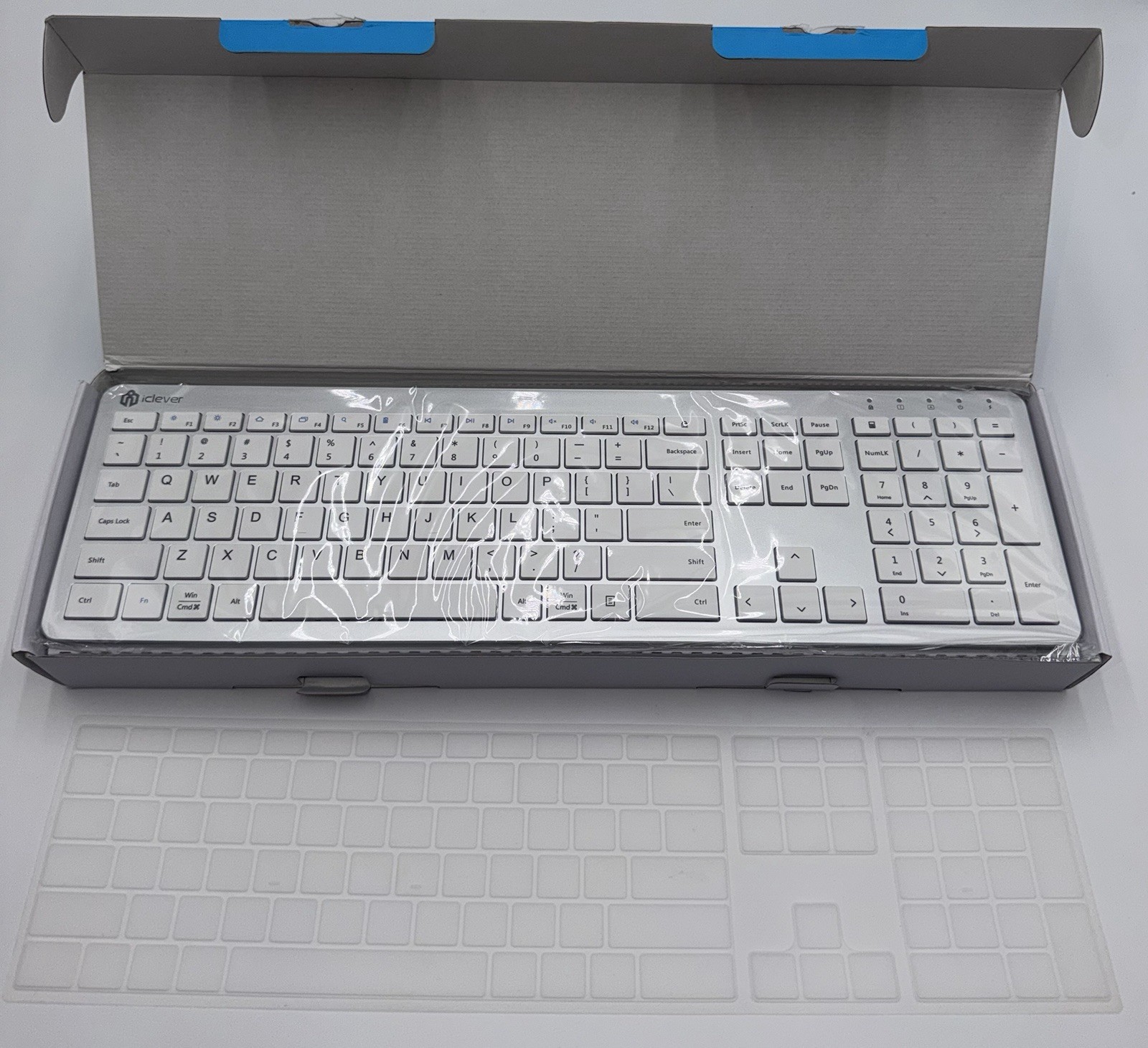 iClever Keyboard IC-BK08 Silver/gray  Bluetooth USB Touch Pad 