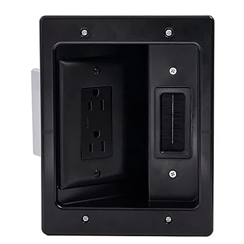 Legrand - in-Wall TV Cable Management Kit, Black In-Wall TV Connection Kit